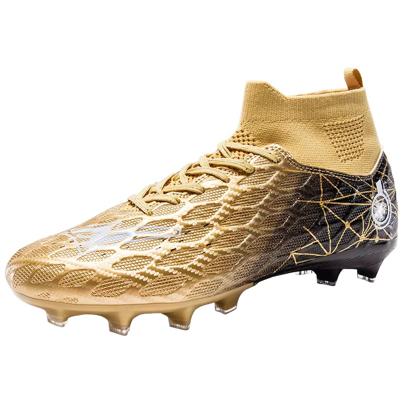 Chaussures de football pour hommes et femmes, bottes de football à tige haute, dessus texturé à moti