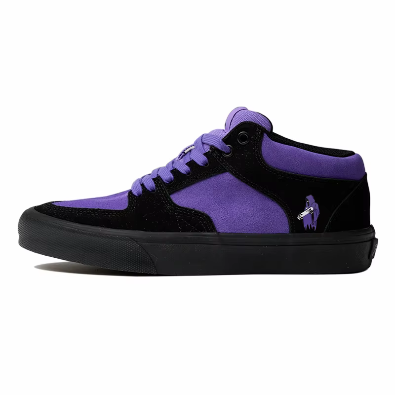 Goluck violet chaussures de skateboard pour hommes athlétique Sneaker mi-haut anti-dérapant décontra