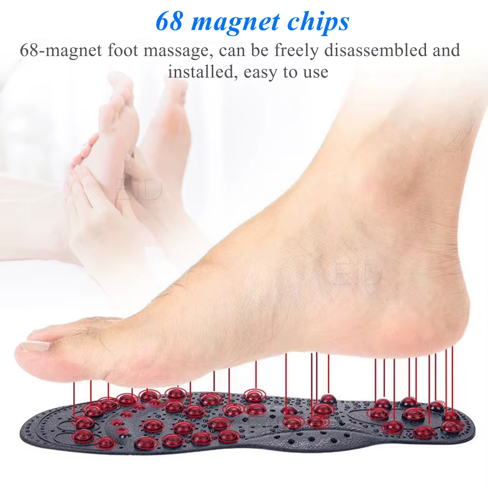 EiD haute qualité 68 thérapie semelles de Massage magnétique pied Acupuncture Point thérapie semelle
