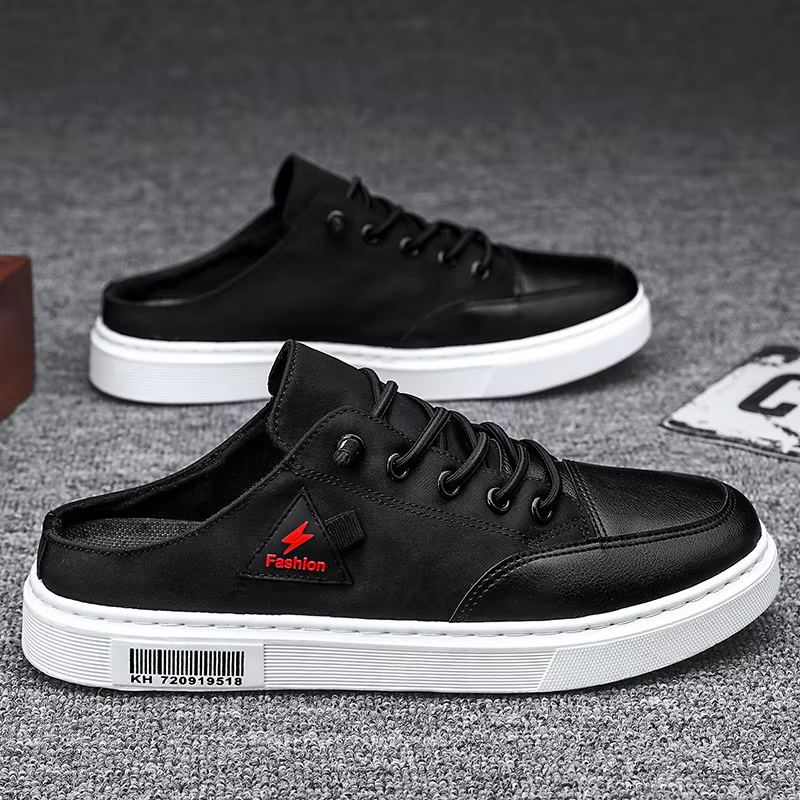 Chaussures en toile à enfiler pour hommes, chaussures décontractées sans talons, pantoufles d'automn
