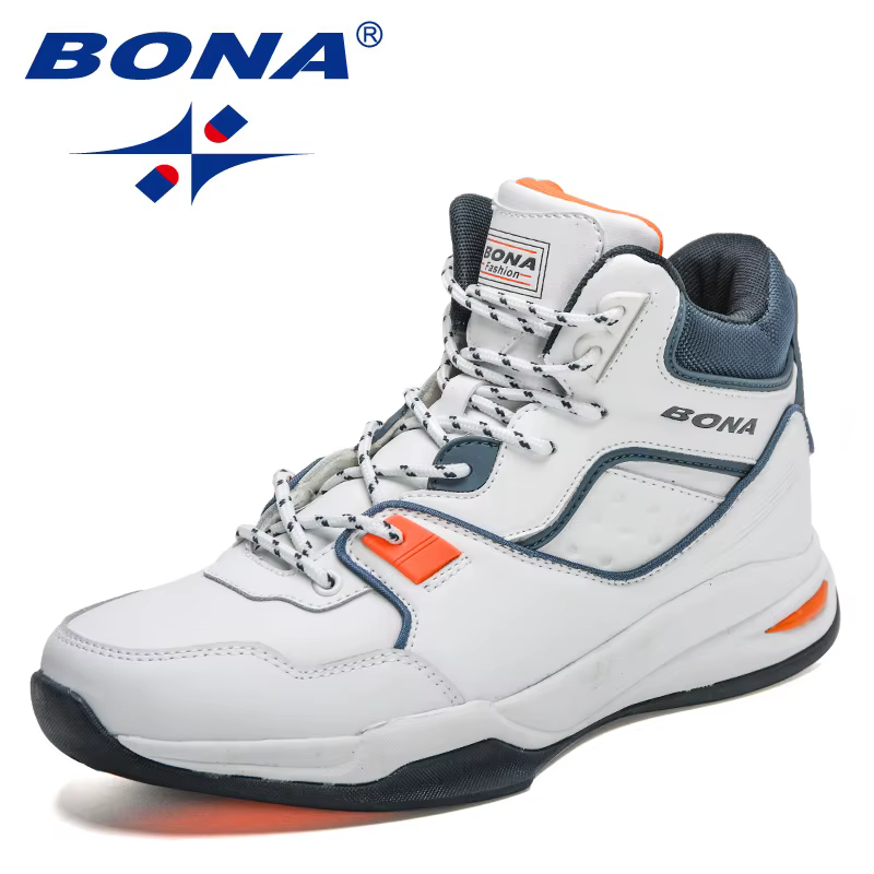 BONA nouveaux créateurs marque chaussures de basket-ball professionnel hommes baskets hautes homme l