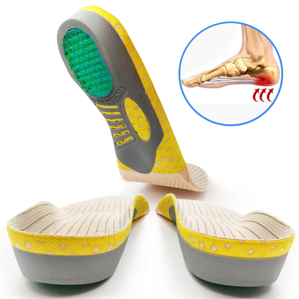 Semelles orthopédiques en gel de qualité supérieure unisexe, pied plat 4WD, semelle de santé pour ch