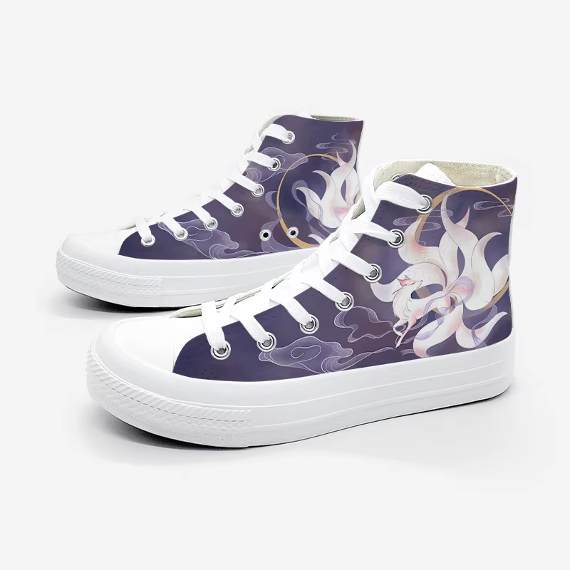 Chaussures en toile peintes à la main pour femmes, baskets montantes, Amy et Michael, design origina