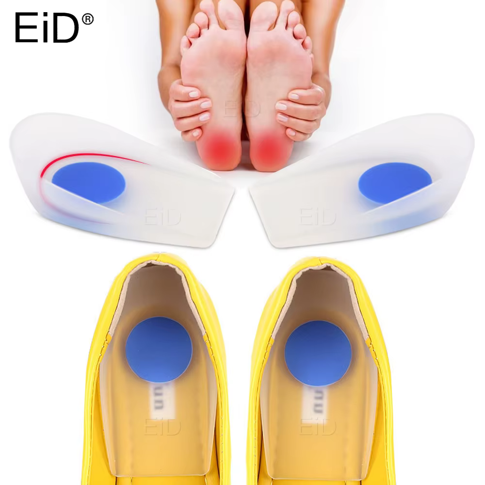 Coussretours de talon en gel de silicone pour fasciite plantaire, absorption des chocs, soins des pi