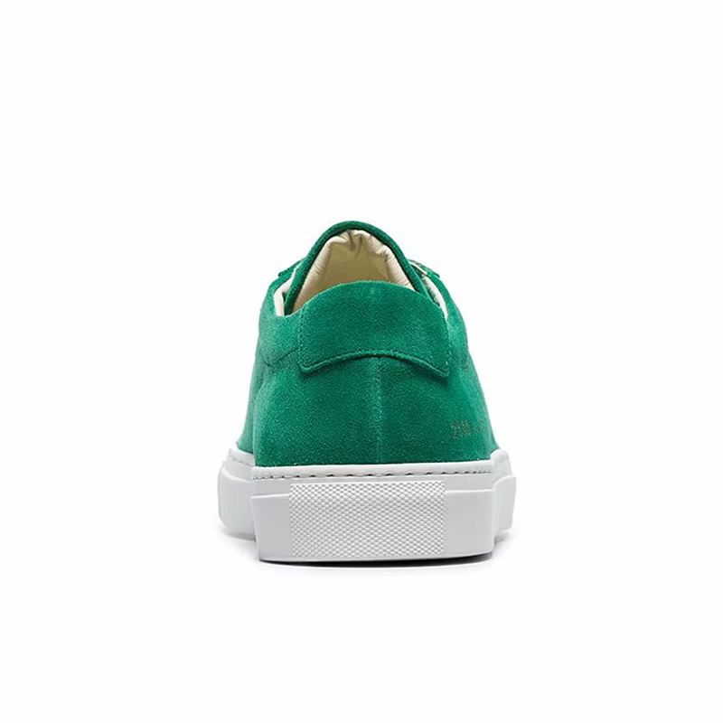Grande taille 45 46 vert Nubuck en cuir véritable chaussures décontractées hommes solide à lacets bo