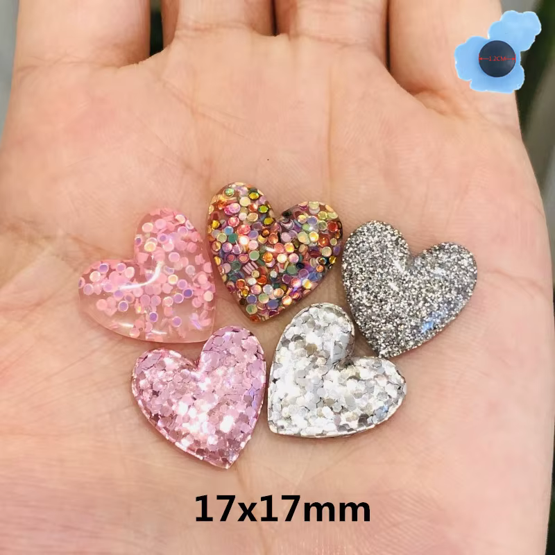 Nouveauté 1 pièces en forme de coeur paillettes colorées accessoires de chaussures boucle de chaussu