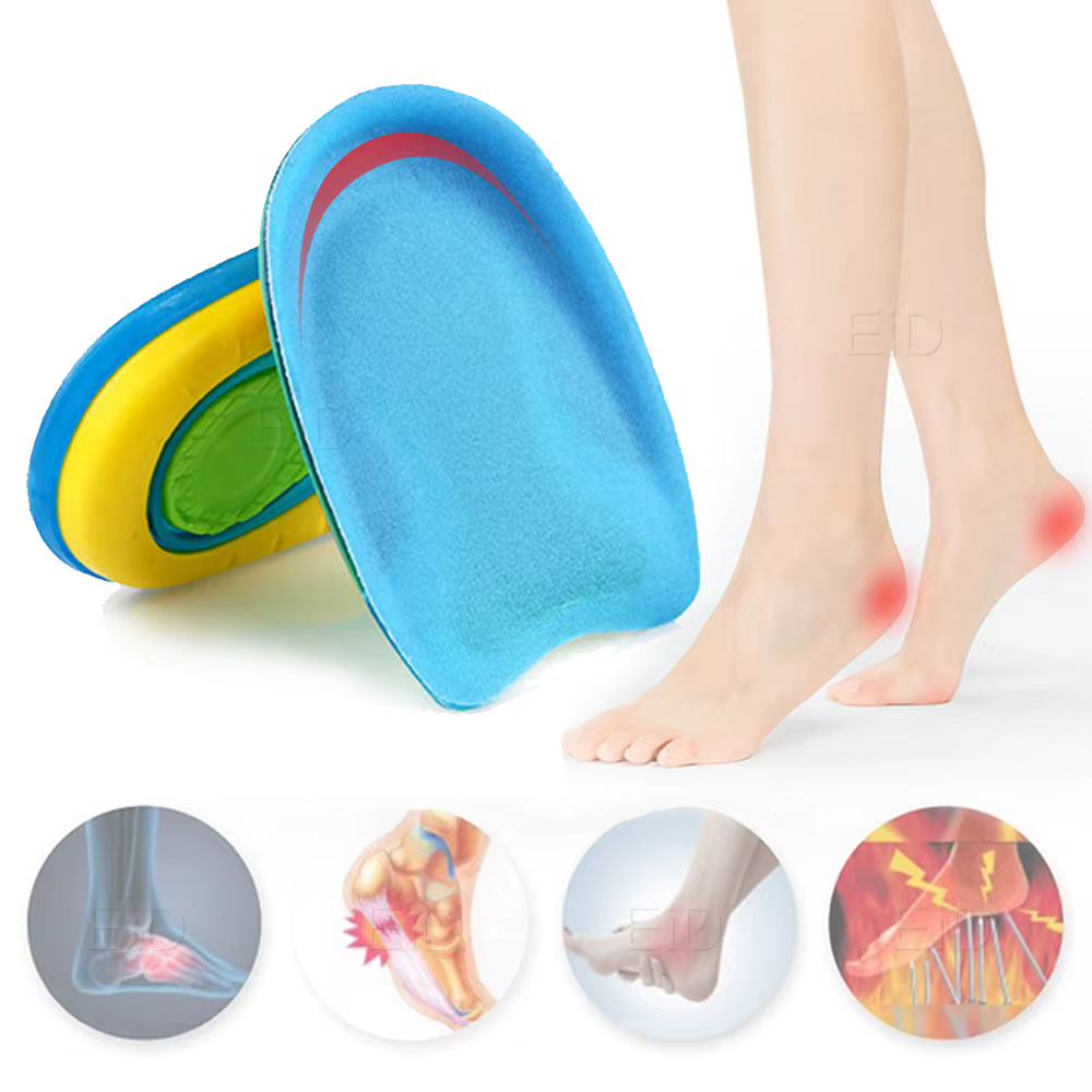 EiD – semelles intérieures en Gel de Silicone souple unisexe, pour les éperons du talon, la douleur
