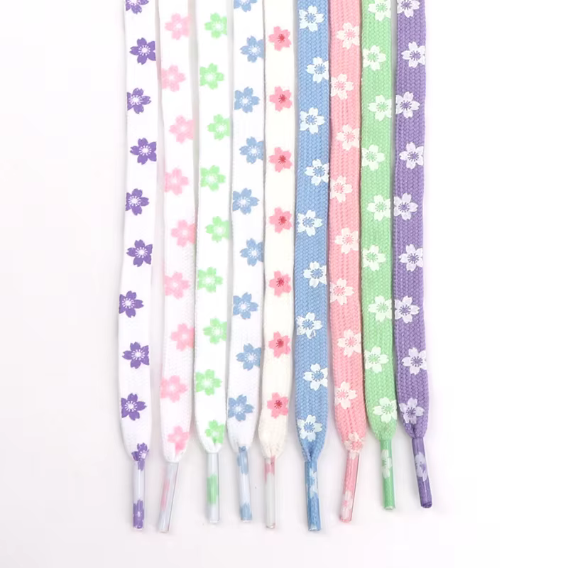 Sakura lacets plats petites marguerites lacets de chaussures lacets de chaussures en toile haut de g
