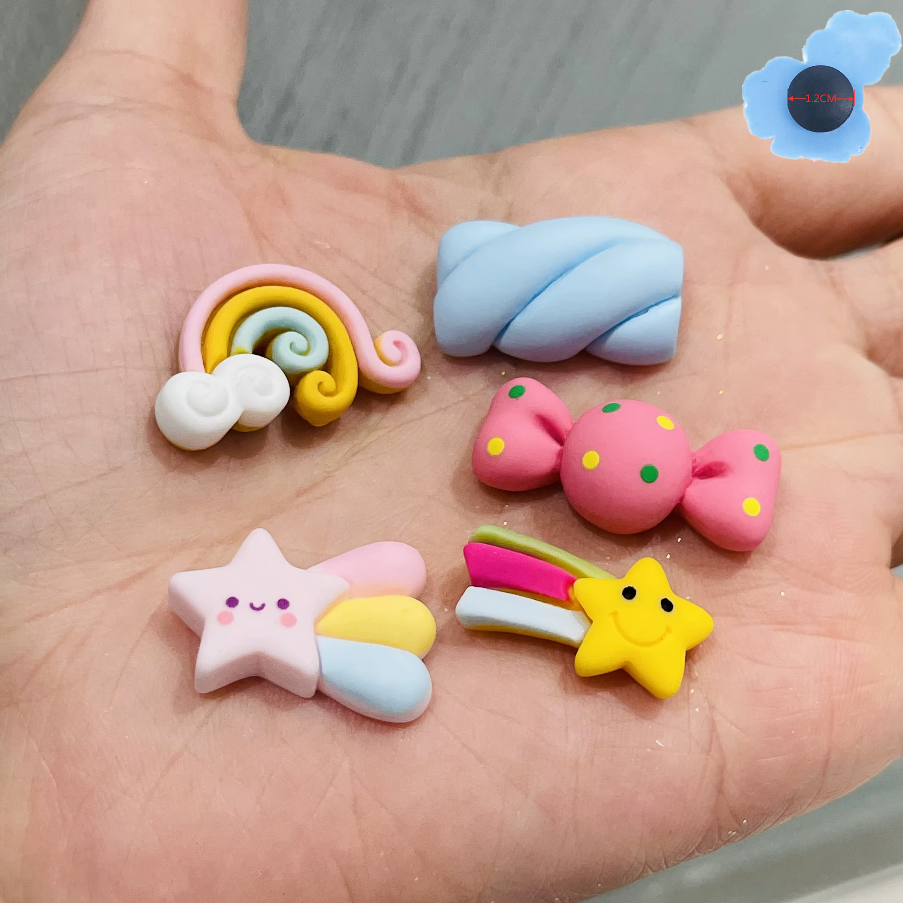 Breloques étoiles pour chaussures pour adultes et enfants, bonbons sucrés, décorations d'accessoires