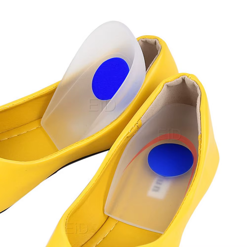 Coussretours de talon en gel de silicone pour fasciite plantaire, absorption des chocs, soins des pi