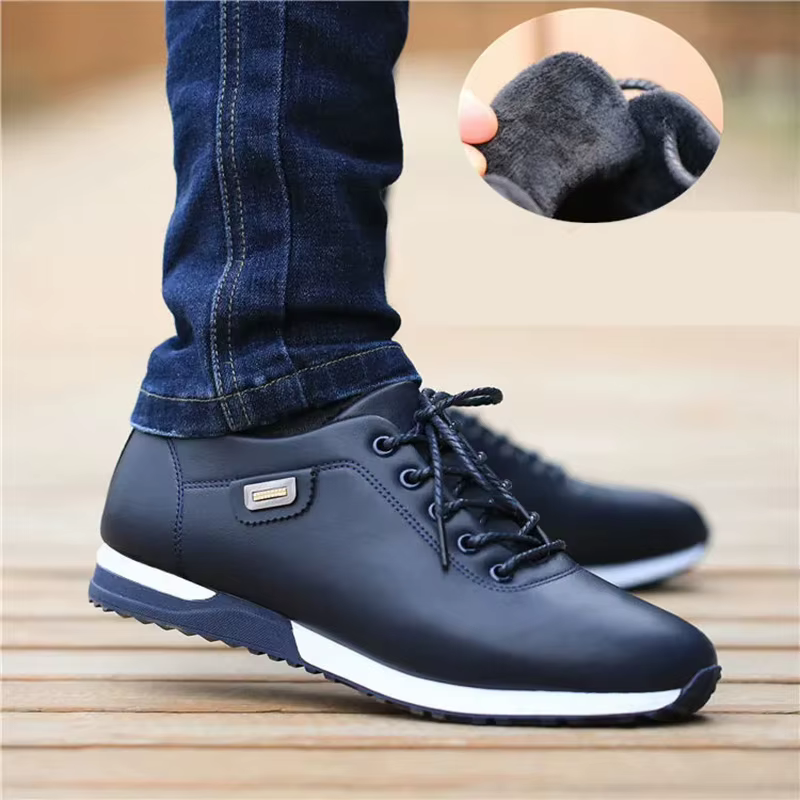 Baskets Blanches en PU pour Homme, Chaussures de Loisirs, Résistantes à l'Usure, Antidérapantes, à l