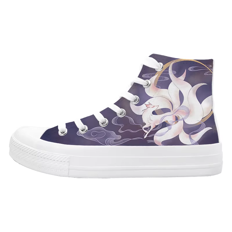 Chaussures en toile peintes à la main pour femmes, baskets montantes, Amy et Michael, design origina