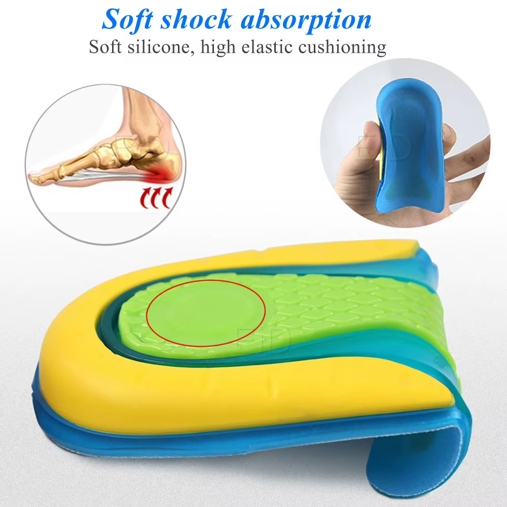 EiD – semelles intérieures en Gel de Silicone souple unisexe, pour les éperons du talon, la douleur