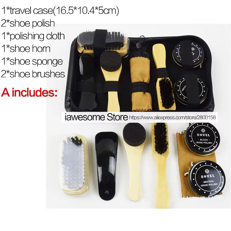 Kit d'entretien professionnel pour chaussures, Portable pour bottes, baskets, ensemble de nettoyage,