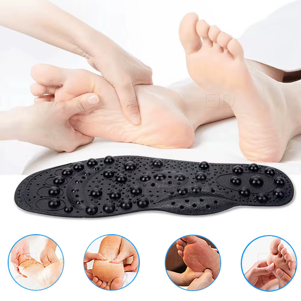 EiD haute qualité 68 thérapie semelles de Massage magnétique pied Acupuncture Point thérapie semelle