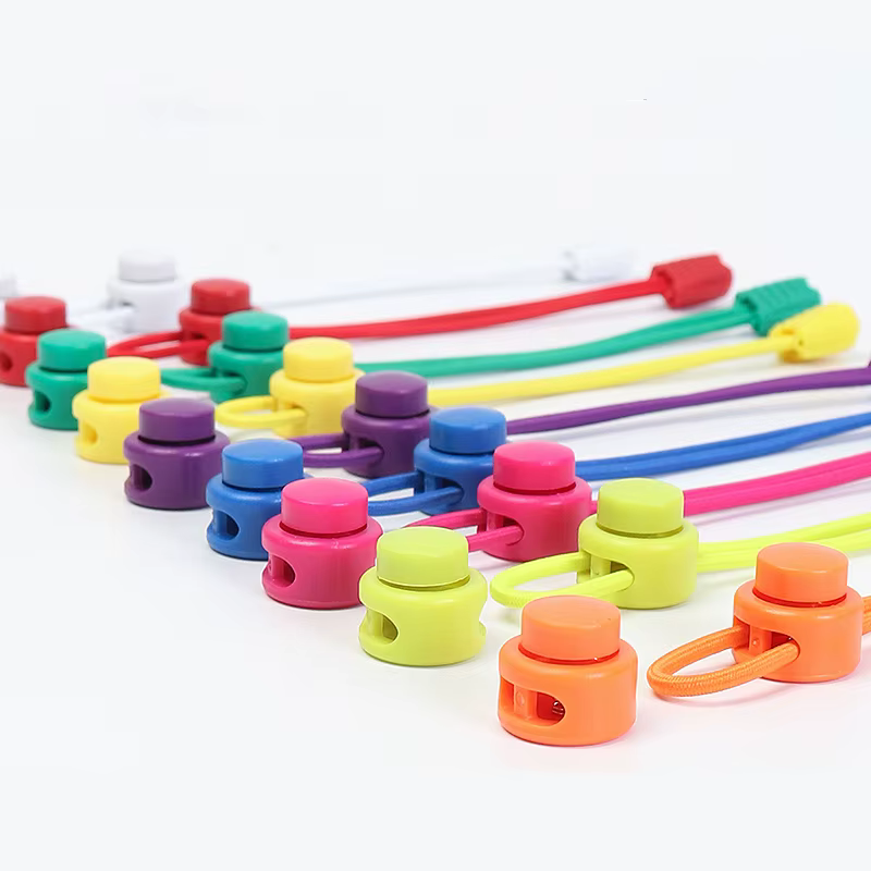 Lacets élastiques à ressort ronds, verrouillage en plastique, usure rapide en 1 seconde, sans cravat