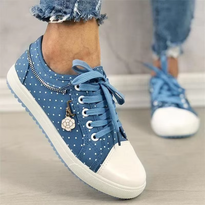 Étudiant filles été maille baskets femmes doux bleu chaussures élégant femme vulcan baskets marche d