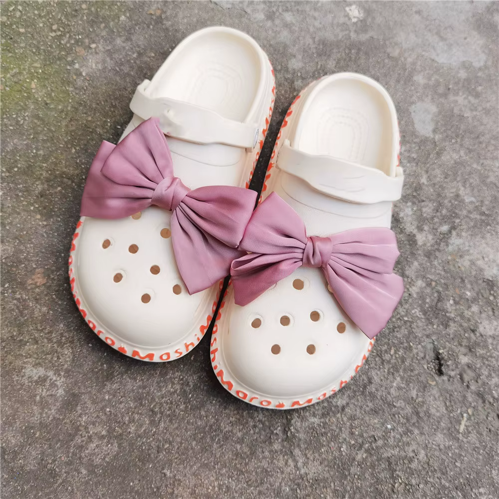 1 pièces multicolore chaussure décoration boucle breloques accessoire broche nœud papillon étui sac