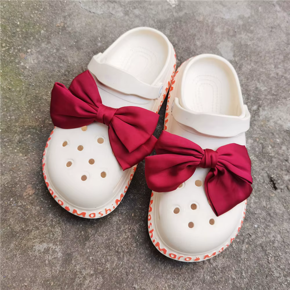 1 pièces multicolore chaussure décoration boucle breloques accessoire broche nœud papillon étui sac