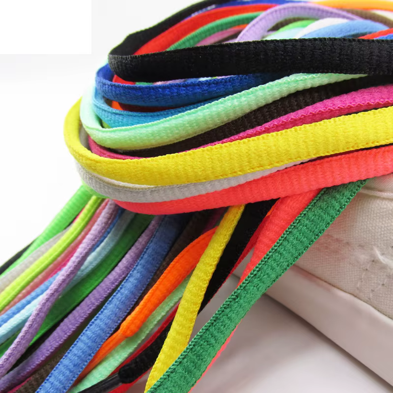 Lacets de chaussures ovales 24 couleurs, lacets athlétiques demi-ronds pour chaussures de Sport/cour