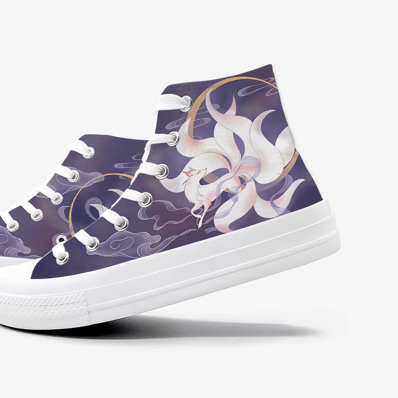 Chaussures en toile peintes à la main pour femmes, baskets montantes, Amy et Michael, design origina