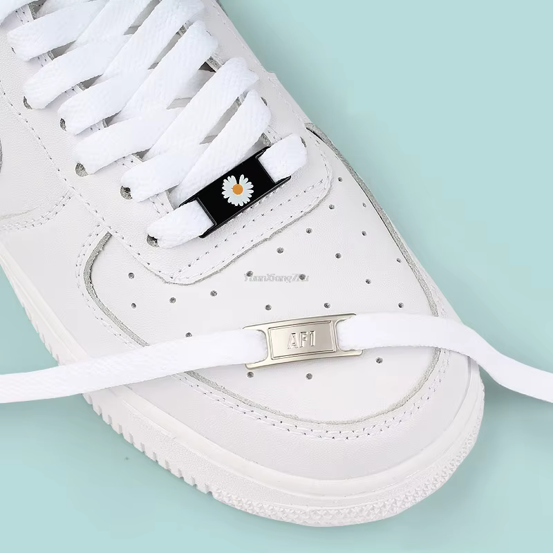 1 ensemble AF1 boucle + lacets Sneaker chaussures lacets chaussures accessoires Original AF1 blanc n