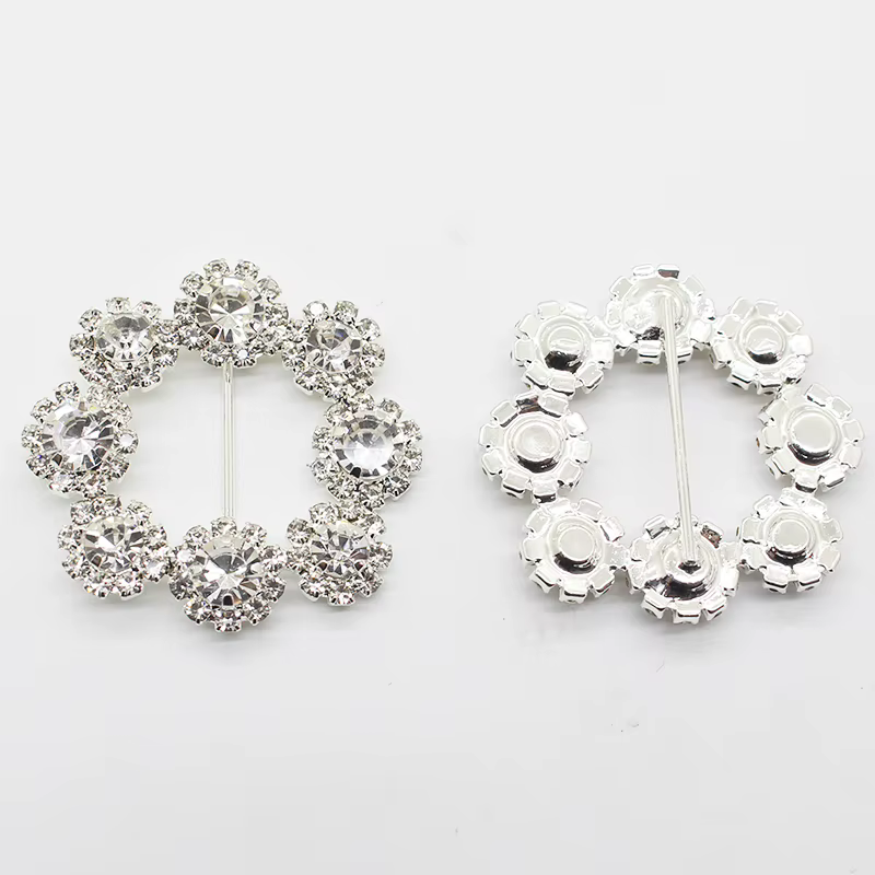 Boucles brillantes en strass pour chaussures, 2 pièces/lot, pour travaux manuels, décoration de cein