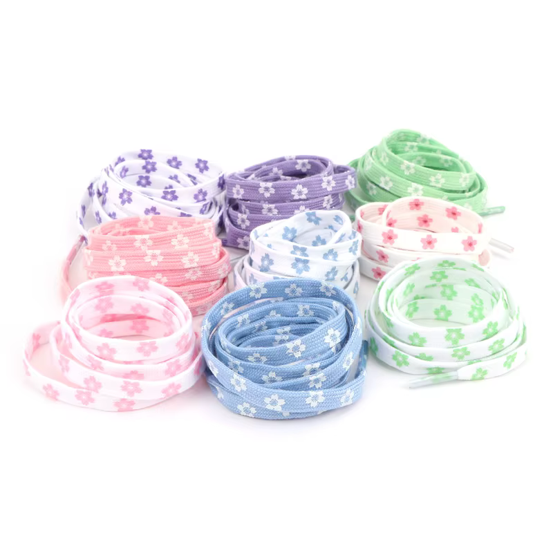 Sakura lacets plats petites marguerites lacets de chaussures lacets de chaussures en toile haut de g