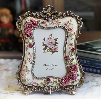 Cadre photo de luxe en résine de style rustique américain