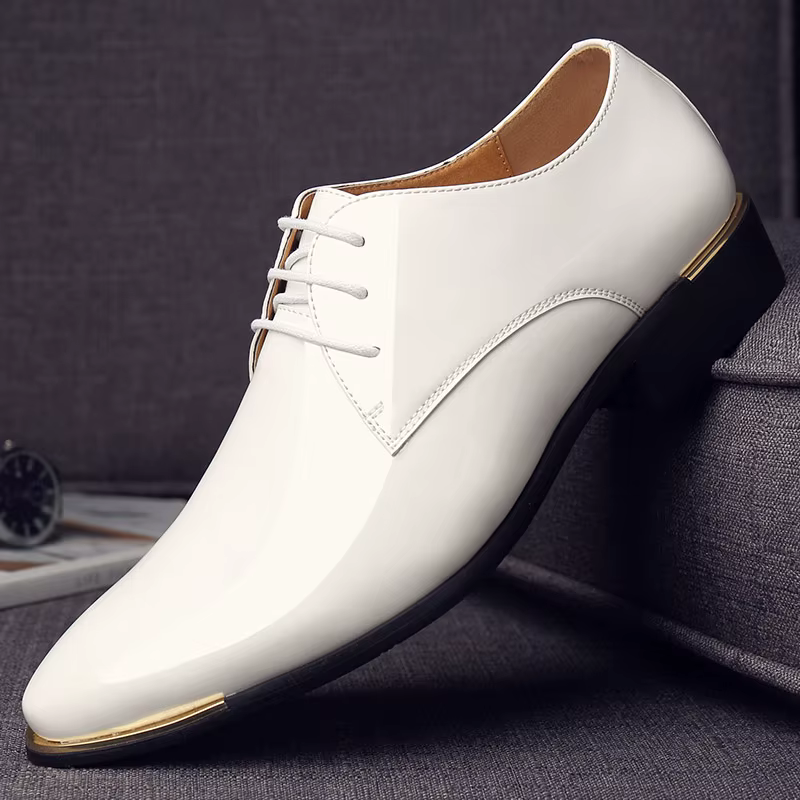Chaussures habillées en cuir verni pour hommes, nouvelle marque, chaussures d'affaires, Style italie