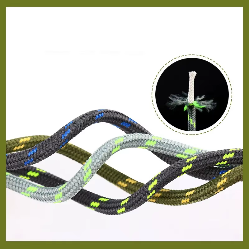 Lacets Lumineux d'Extérieur pour Chaussures de dehors, Rond Décontracté, Randonnée, Corde Antidérapa