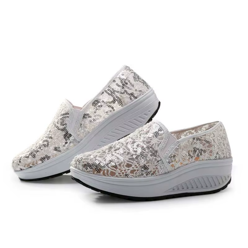 BeckyWalk-Baskets Plates à Plateforme pour Femme, Chaussures en Maille Respirante, de Marche, WSH292