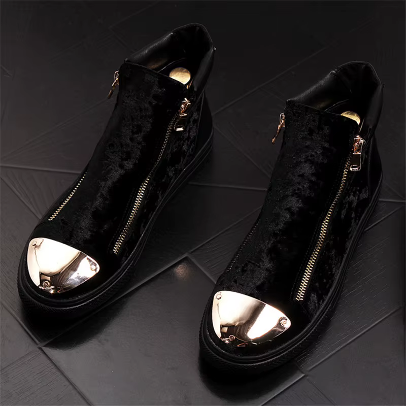 Baskets montantes Hip Hop pour hommes, chaussures de tête, noir, rouge, bleu, marque de luxe, access