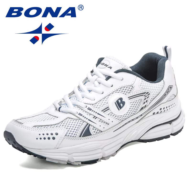 BONA nouveaux créateurs chaussures de course à la mode pour hommes respirant marche chaussure de spo