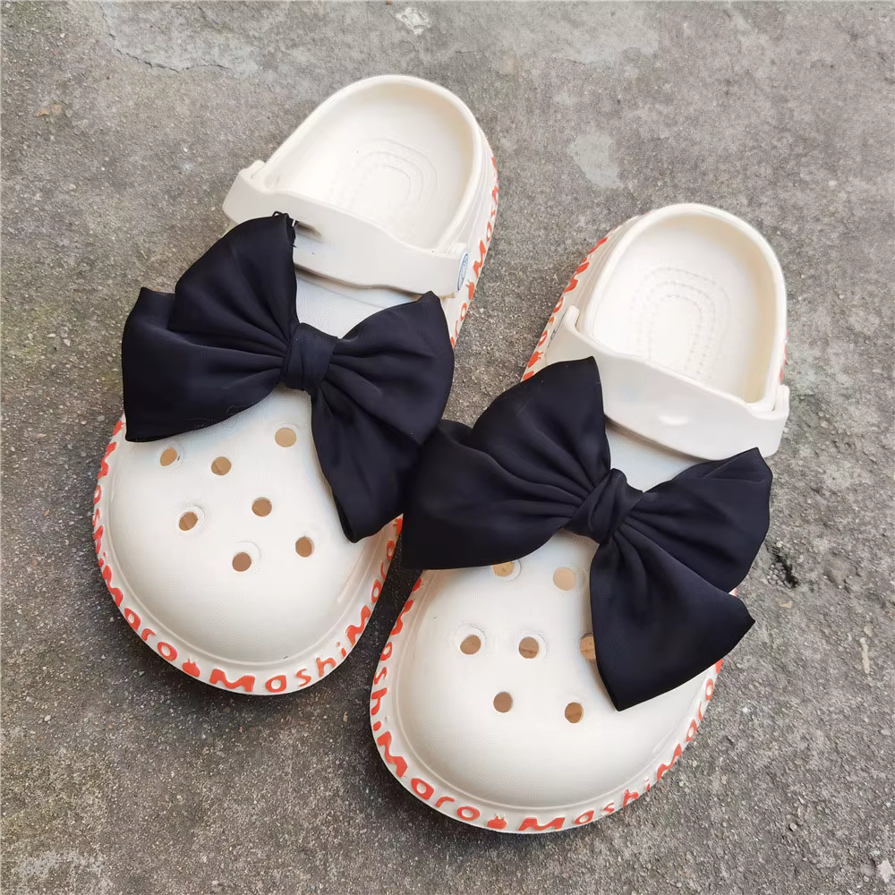 1 pièces multicolore chaussure décoration boucle breloques accessoire broche nœud papillon étui sac