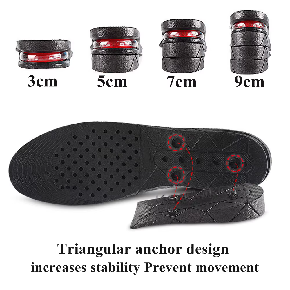Semelles intérieures invisibles de 3 à 9cm, hauteur intérieure réglable, rehausseur de coussin, inse
