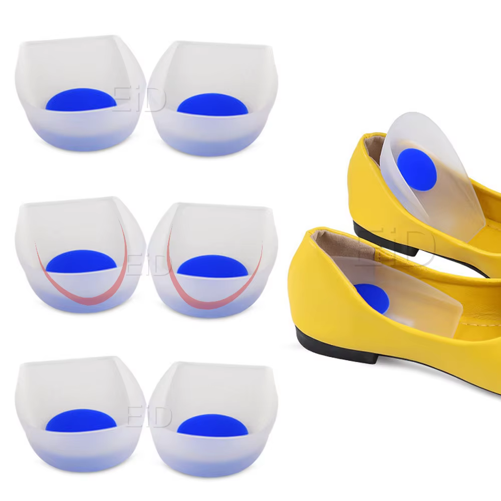 Coussretours de talon en gel de silicone pour fasciite plantaire, absorption des chocs, soins des pi