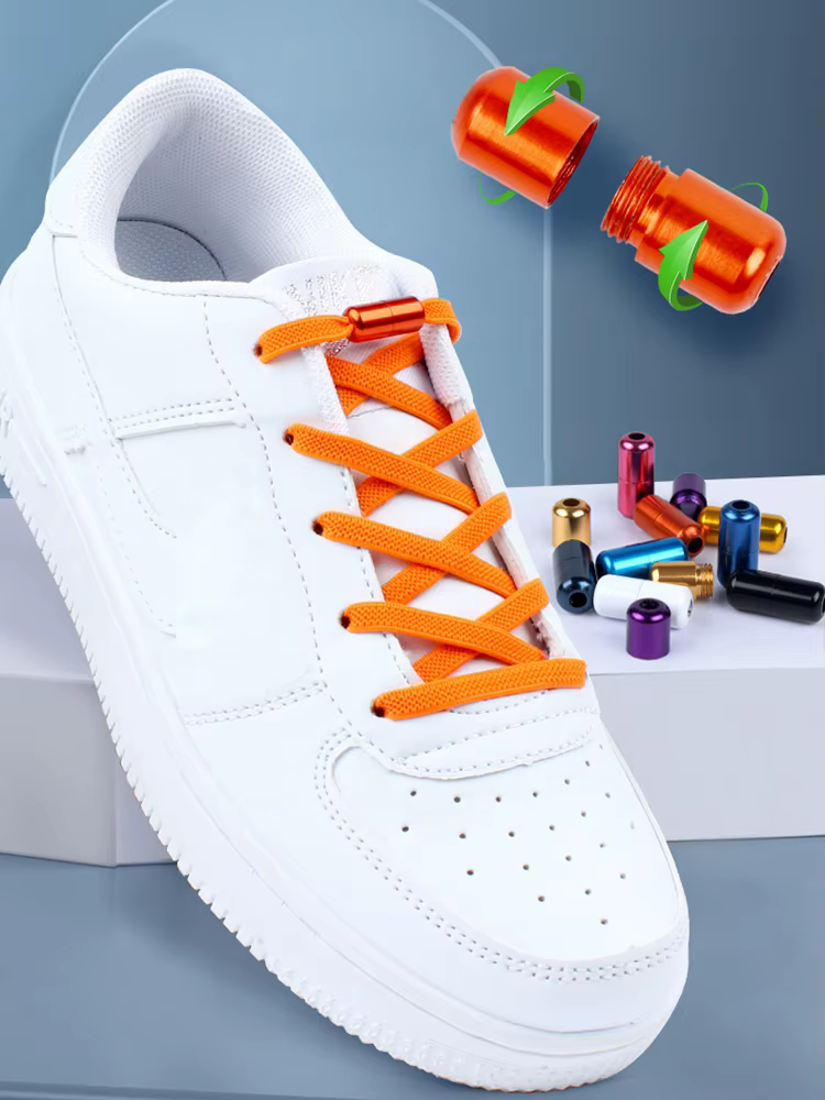Nouveau élastique sans cravate lacets de chaussures lacets plats pour enfants et adultes baskets lac