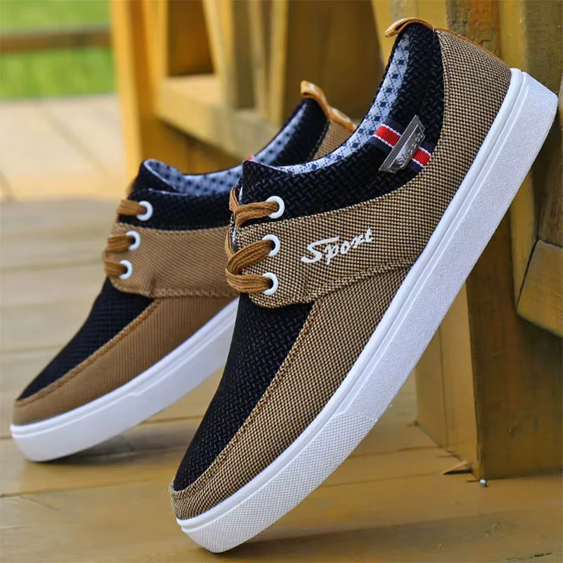 Espadrilles en toile pour hommes, chaussures de base pour hommes, appartements confortables, mocassi