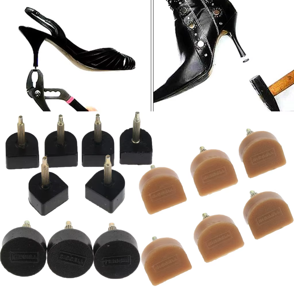 Plaques de talon haut pour réparation de chaussures, 6 pièces, embouts, robinets, ascenseurs de chev
