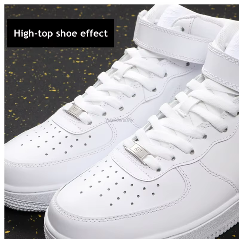 1 ensemble AF1 boucle + lacets Sneaker chaussures lacets chaussures accessoires Original AF1 blanc n