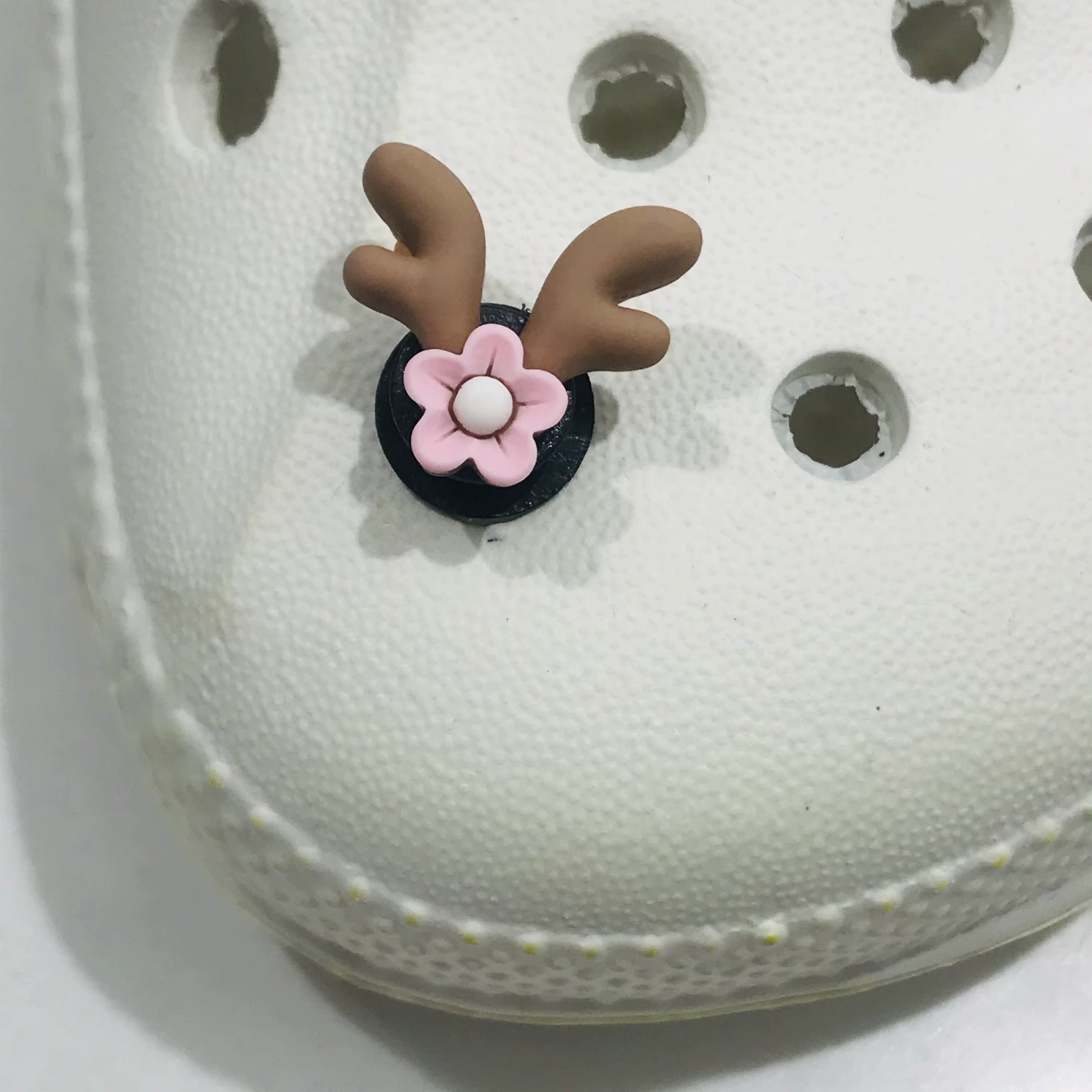 1 pièces champignon arbre fleurs petit mignon sabot accessoires résine chaussures boucle breloques a