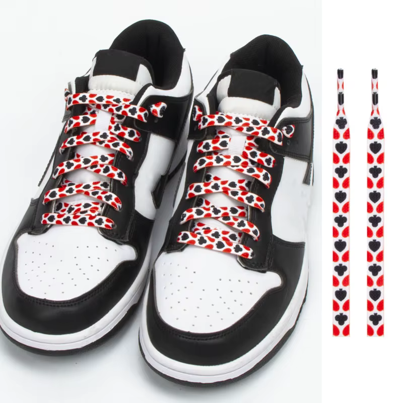 Plat prune lacets pour baskets couleur correspondant impression lacets sport décontracté Tennis lace