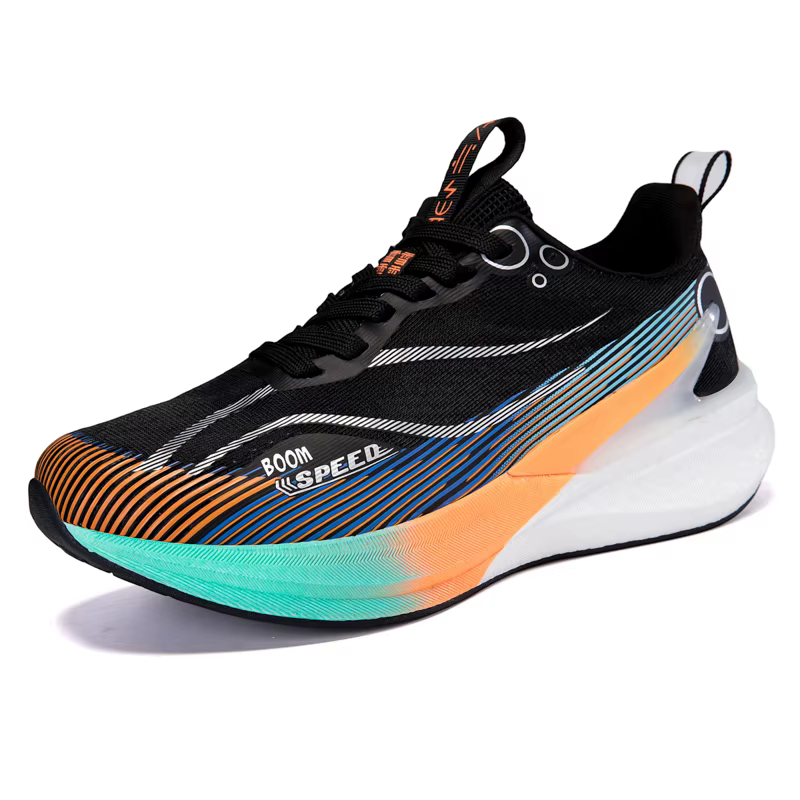 Chaussures de course en carbone pour hommes et femmes, légères, en maille respirante, antidérapantes