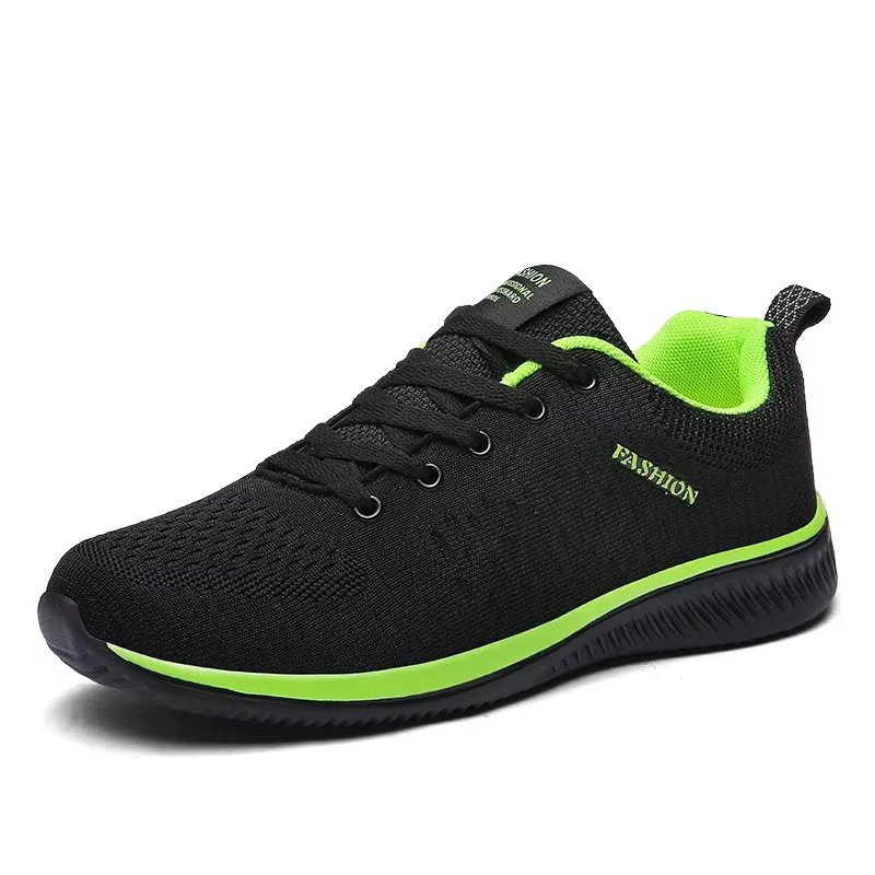 MAEDEF-Chaussures de sport décontractées respirantes pour hommes et femmes, baskets en tricot noir, 