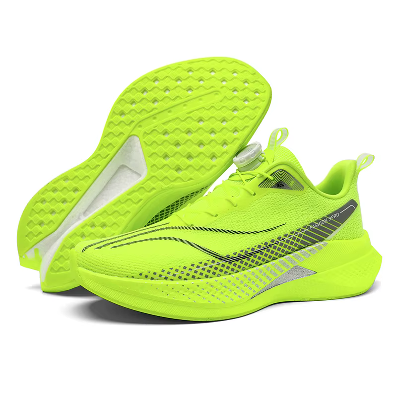Chaussures de course à semelle en carbone, ultra légères, respirantes, en maille, pour l'entraînemen