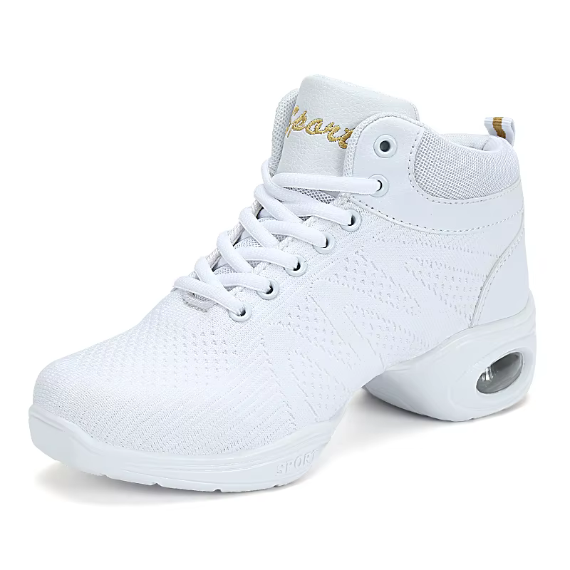 Baskets de danse sportives noires pour femmes, chaussures de jazz et hip-hop amorties, chaussures en
