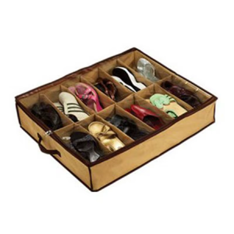 Boîte à chaussures de rangement transparente à 12 grilles, boîte à chaussures à 12 grilles, anti-pou