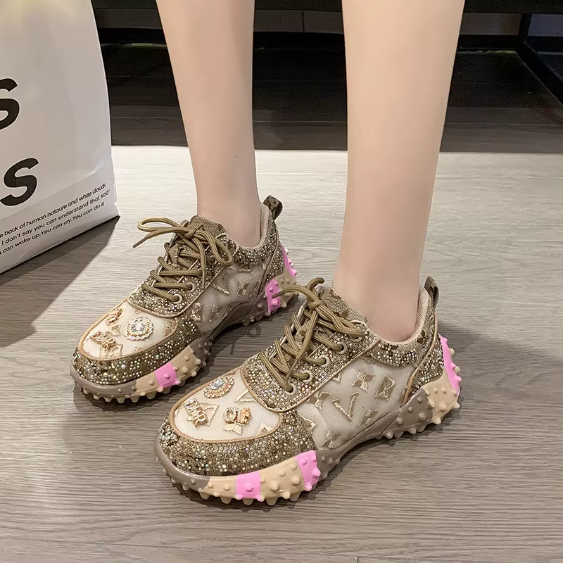 Baskets de tennis décontractées pour femmes, chaussures à bas optiques en biscuits, chaussures de ma