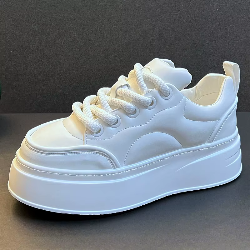 Chaussures décontractées respirantes à semelle épaisse pour hommes, baskets basses polyvalentes et à